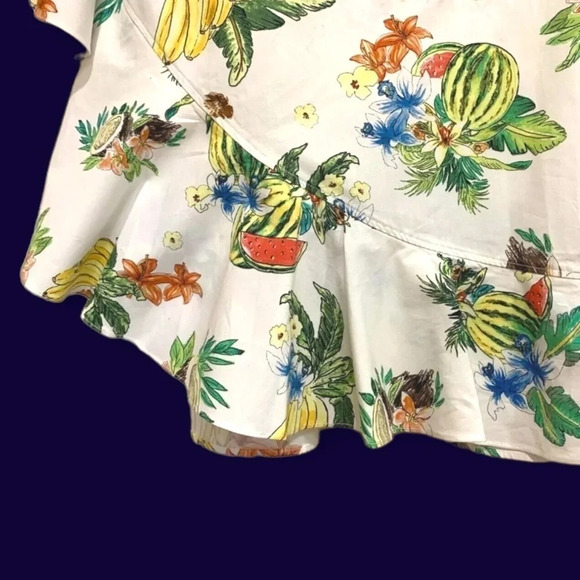 Zara Oversized Printed Ruffle Blouse - Picture 11 of 13